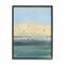 Stupell Industries Conceptual Yellow Ocean Sunset Blue Paint Splatter in Black Frame Wall Art